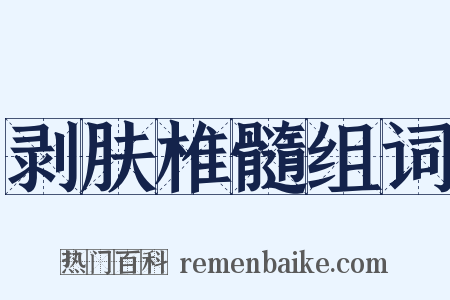 剥肤椎髓组词是什么意思的图片